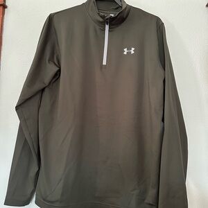 LG Men's Olive Green Cold Gear Under Armor Quarter Zip